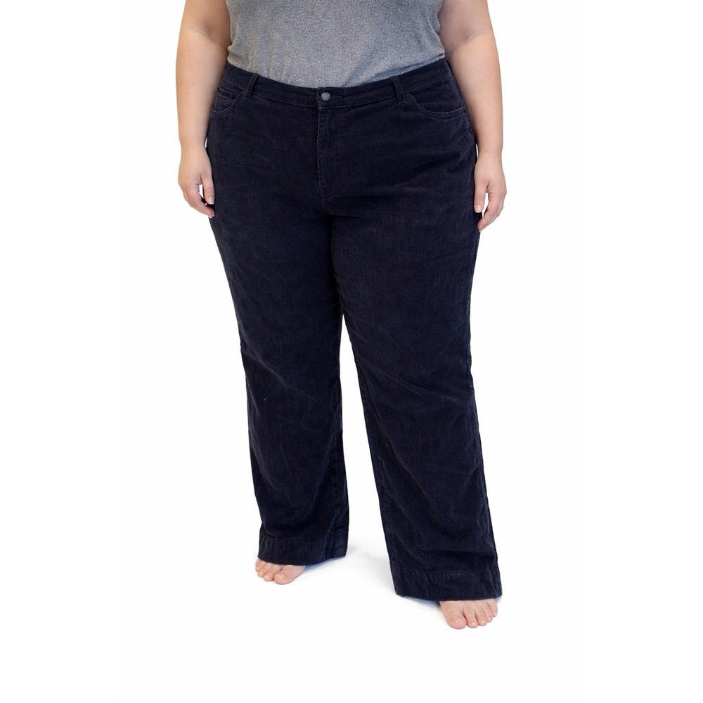 Vintage Polo Ralph Lauren Corduroy Pants Women's 20 Black Red Pony Dress Goth‎
